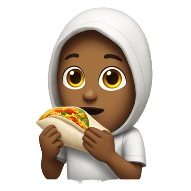 Me eating a burrito  sticker