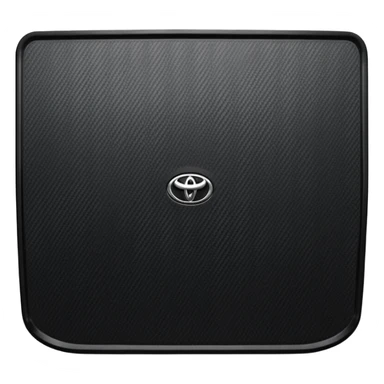 a black textured surface, likely a piece of automotive trim or a floor mat, featuring the branding for a Toyota Fortuner.
 sticker