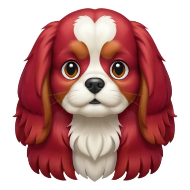 ruby colored king charles cavalier sticker