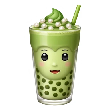 show me matcha boba tea latte sticker