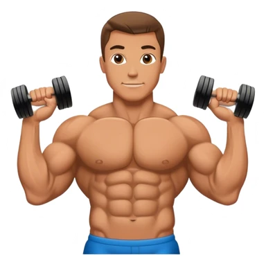 bodybuilder sixpack exercise sticker