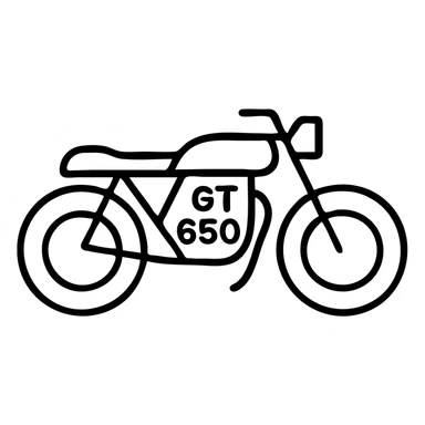 GT 650 motorcycle simple outline icon sticker