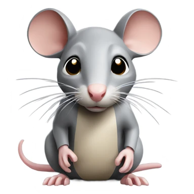 Rat with a Lego sticker