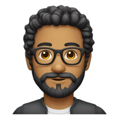 JOVEM moreno DE OCULOS E BARBA sticker