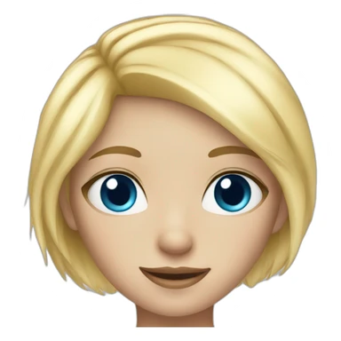 Blonde with blue eyes girl sticker