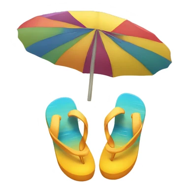 sun with flip flops sticker