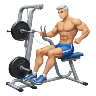 man cable-machine-leg-exercise sticker