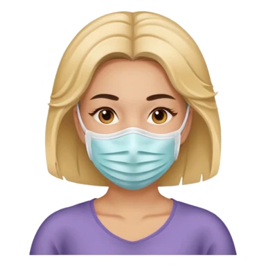 Lady with face mask spa beauty full face relaxing sticker