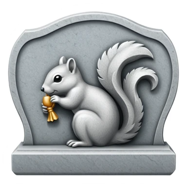 squirrel tombstone  sticker