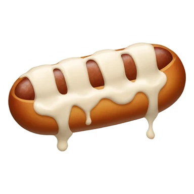 A sausage with white stuff on it sticker