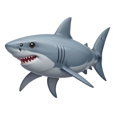 A shark with star eyes sticker