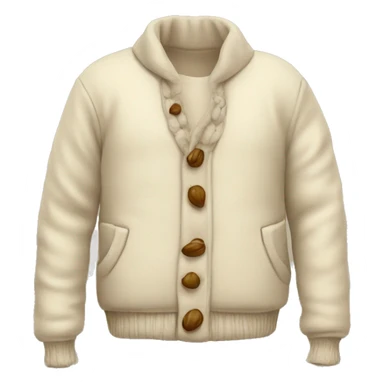 Cozy Christmas clothes beige color  sticker