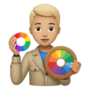 graphic designer , color wheel, photoshop icon sticker