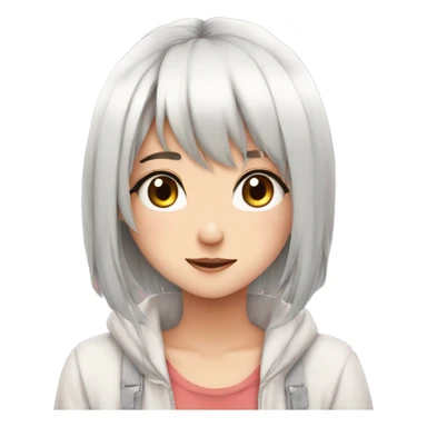 In love heart eyes anime girl sticker