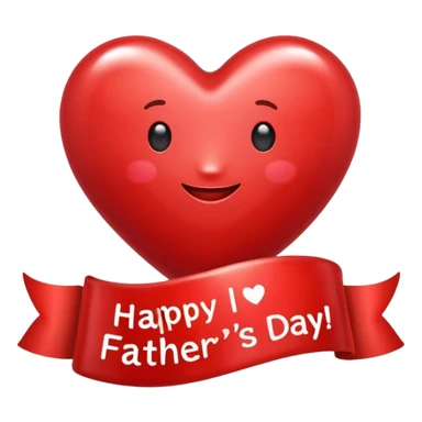 Father's Day heart sticker