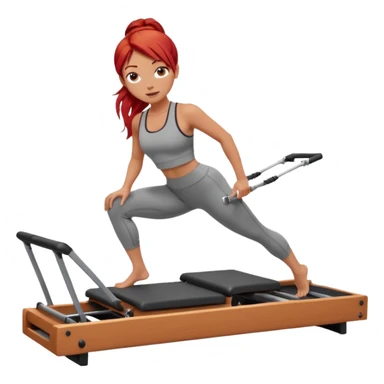 Pilates + red hair + white girl + reformer sticker