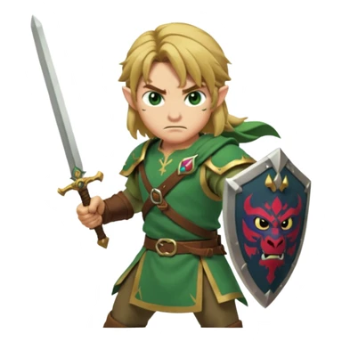 Faça um emoji com o Zelda lutando com culpa sticker