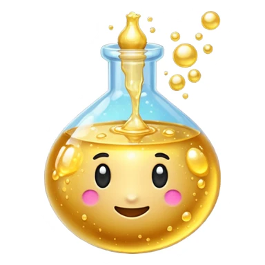 pixelated emoji of a golden potion sticker
