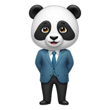 Panda businessman sticker