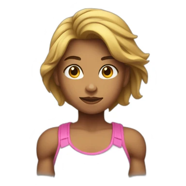 Fille muscu sticker