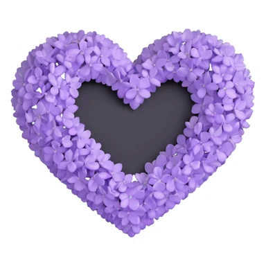 lilac heart sticker