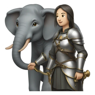 Jeanne d’arc with elephant sticker