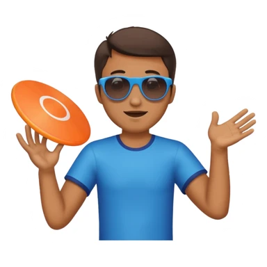 man throwing a frisbee sticker