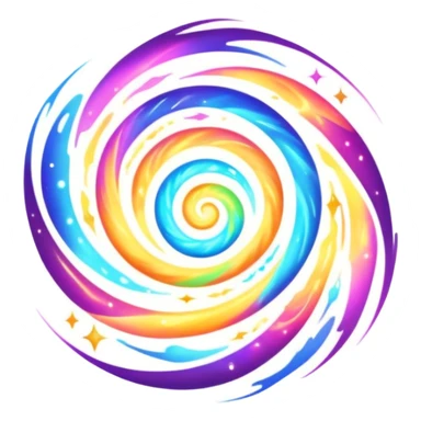 glowing cosmic energy flow sticker