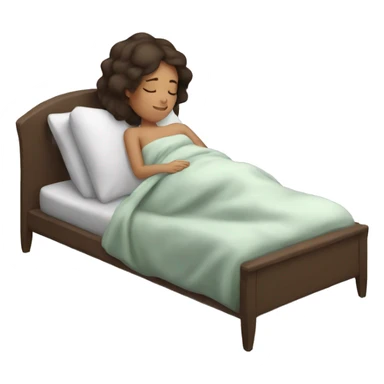 brunette girl sleeping cozy sticker