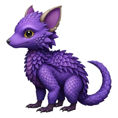 black Trico-hybrid-creature dark purple (full body) sticker