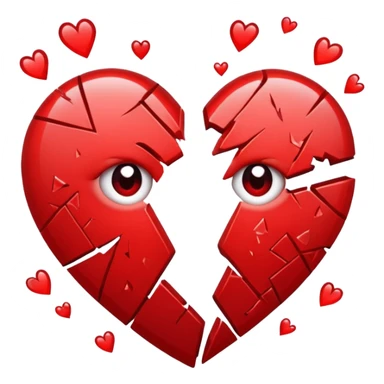 Crying broken heart sticker
