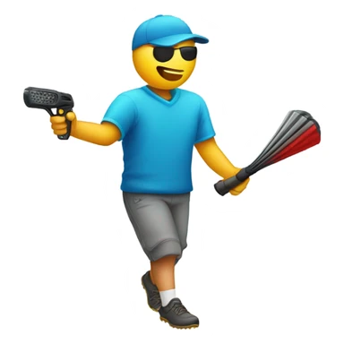 Disc golf gun sticker