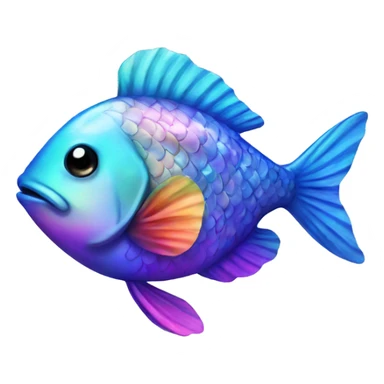 Rainbow fish sticker