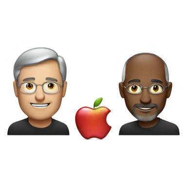 team apple and steve jobs sticker