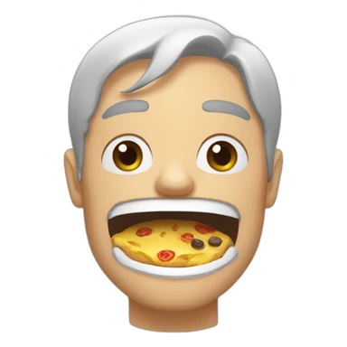 man feeling hungry sticker