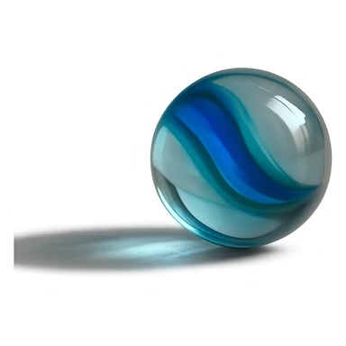 a marble rolling on a flat surface, shiny, dynamic motion, realistic lighting sticker