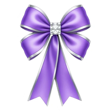 violet ribbon with diamonds sticker