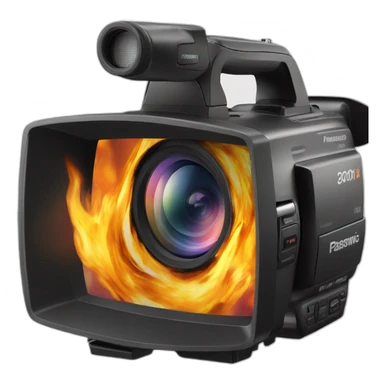 Panasonic camcorder on fire sticker