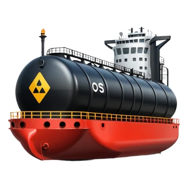 Generate a black oil tanker sticker