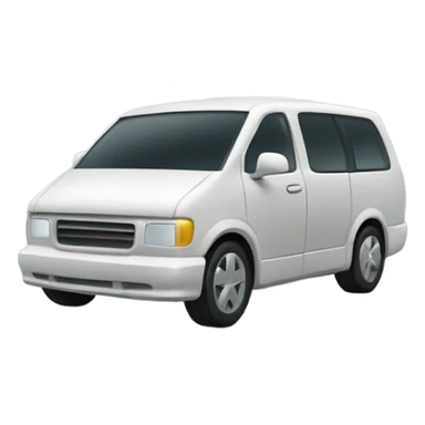 A gravestone with a modern minivan engraved on it sticker