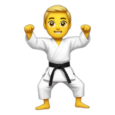 mascota karateka sticker