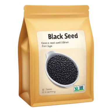Black seeds package sticker