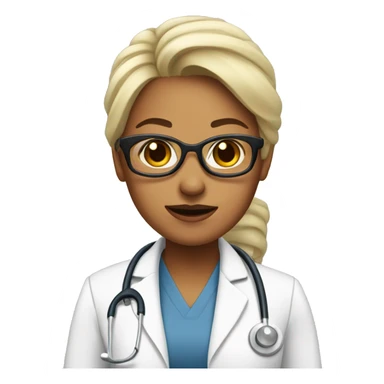 doctora piel clara sticker