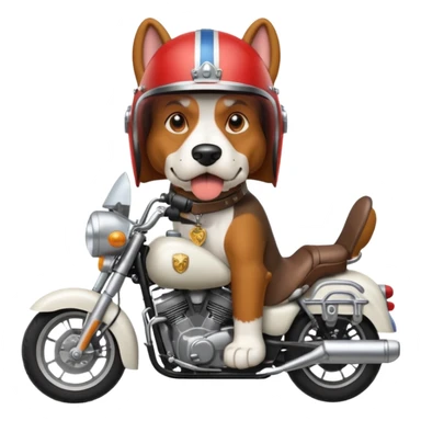 angry bassett hound on a motorcycle sticker