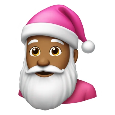 Santa with pink hat sticker