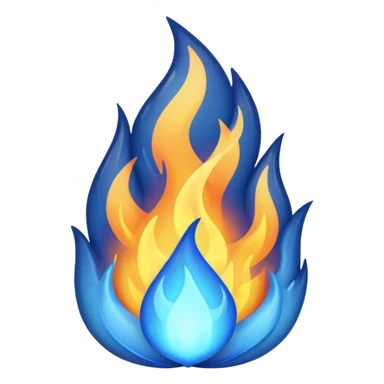 blue flame sticker