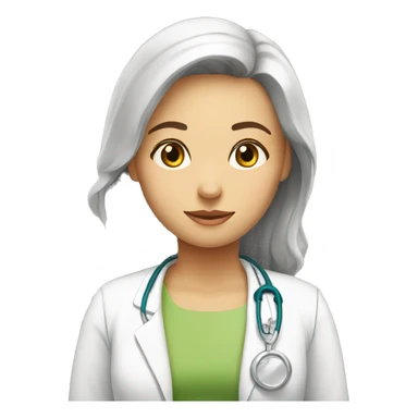 Patience girl in the waitin room of a hospital sticker