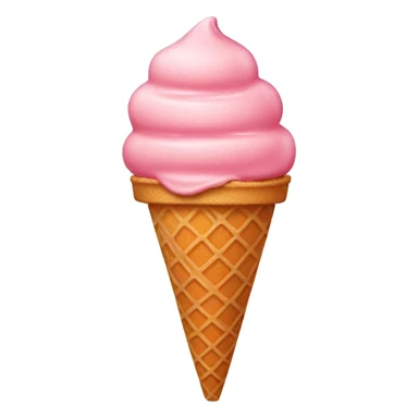 strawberry ice cream on a cone sticker