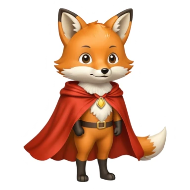 Posing fox with cape sticker