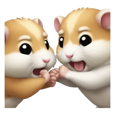 two hamster wrestling sticker